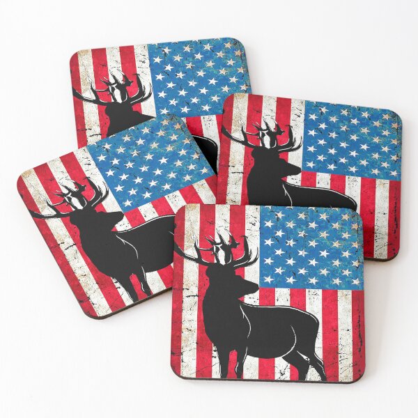 Item preview, Deer Hunting America Flag Vintage designed and sold by romboshirt.