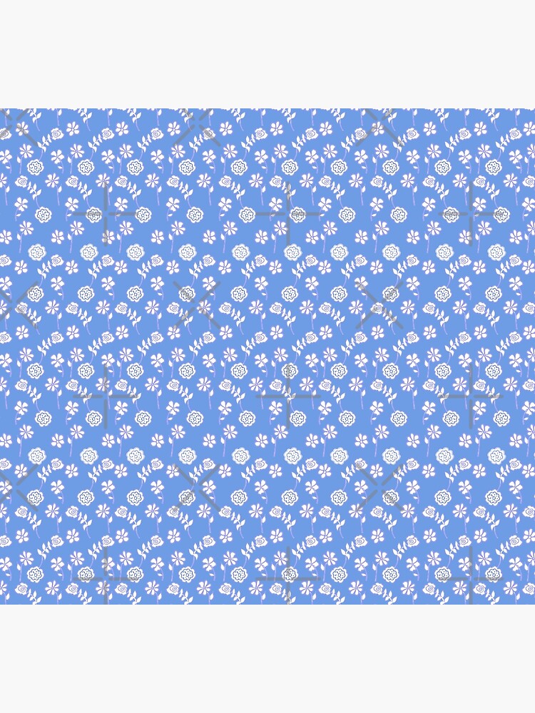 Floral waves in French blue by Teawithxanthe