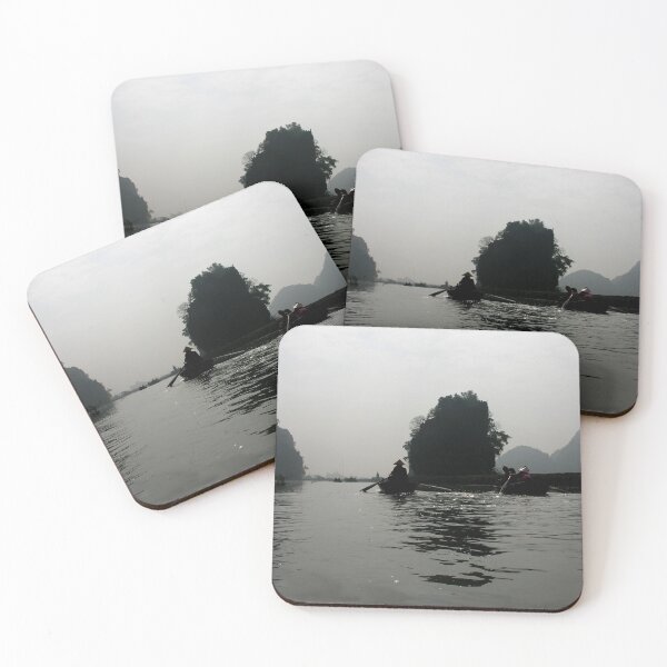 Item preview, Silhouette Rowing Boats River Mountains, Tam Coc, Vietnam designed and sold by worldways.