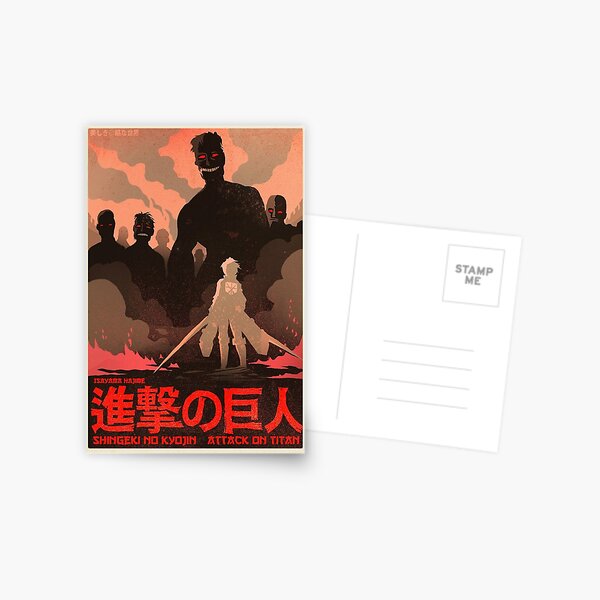 Attack on Titan minimalist Postcard