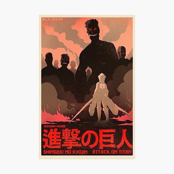 Attack on Titan minimalist Photographic Print