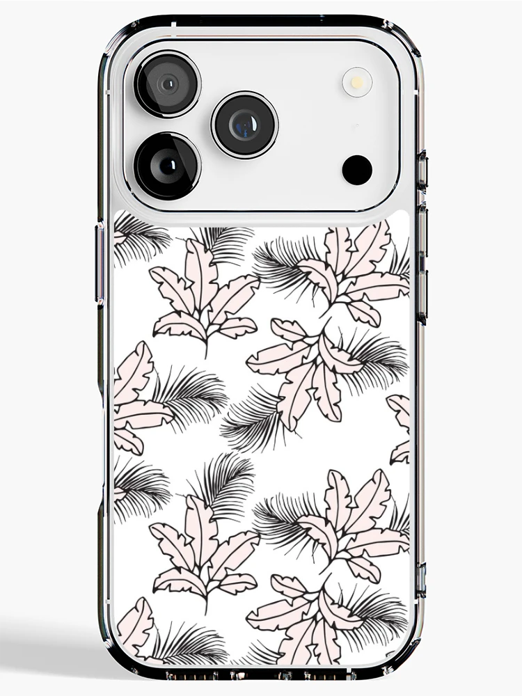 Thumbnail 1 of 5, iPhone Case, Pink leafs pattern designed and sold by Radoi Florin.