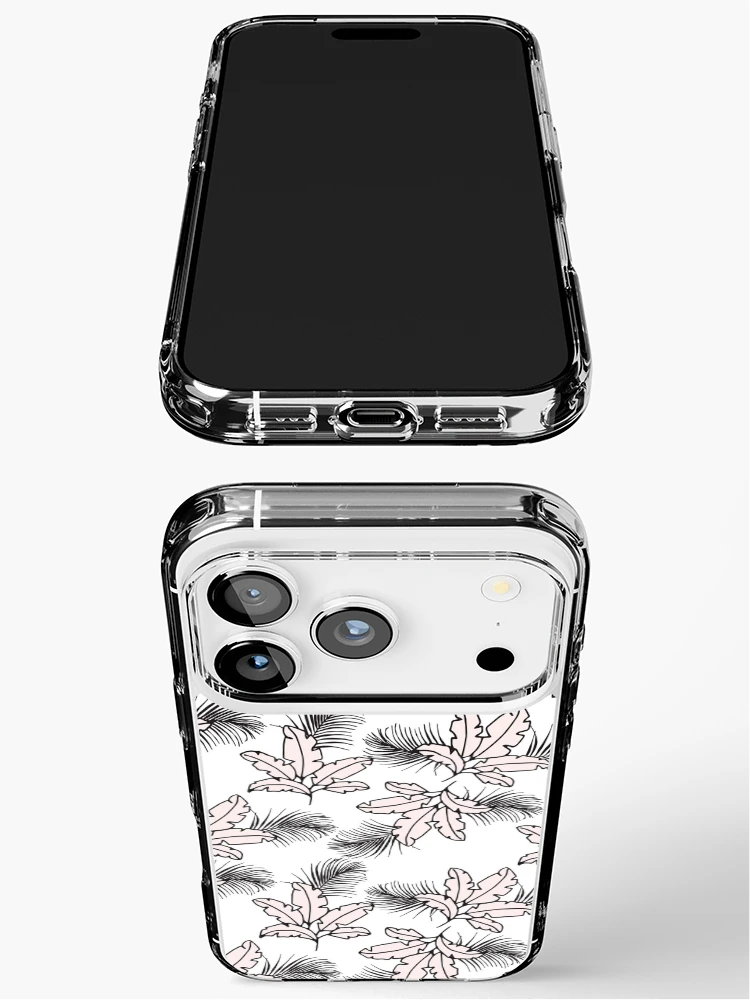 Thumbnail 3 of 5, iPhone Case, Pink leafs pattern designed and sold by Radoi Florin.