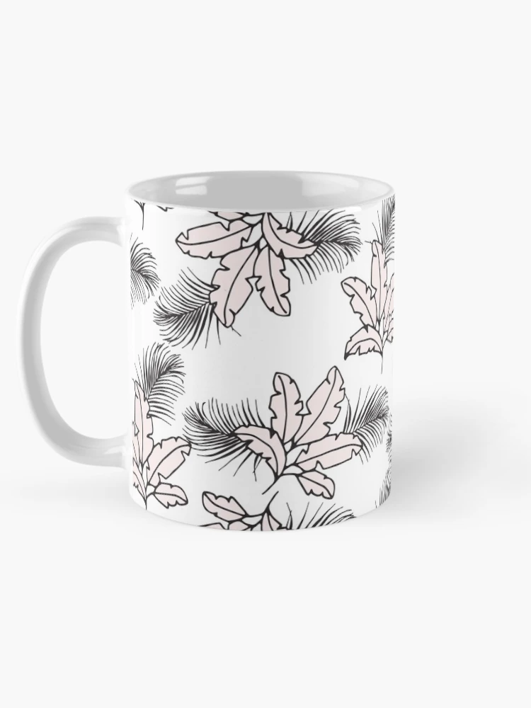 Thumbnail 5 of 6, Coffee Mug, Pink leafs pattern designed and sold by Radoi Florin.