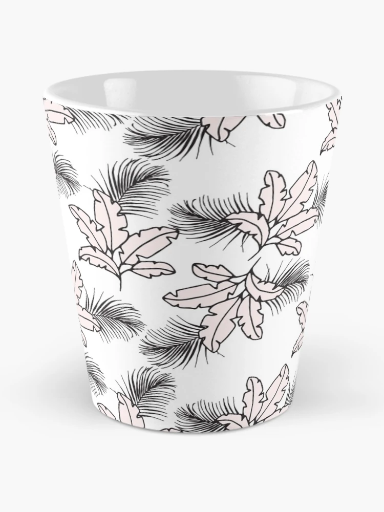 Thumbnail 2 of 4, Coffee Mug, Pink leafs pattern designed and sold by Radoi Florin.