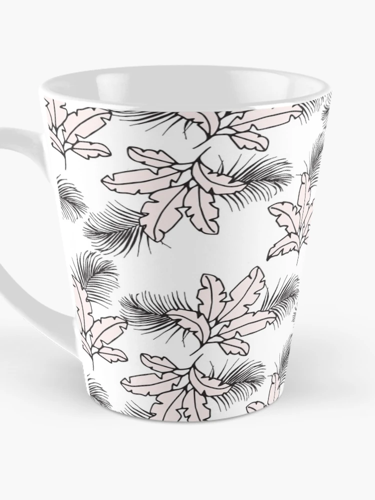 Thumbnail 3 of 4, Coffee Mug, Pink leafs pattern designed and sold by Radoi Florin.