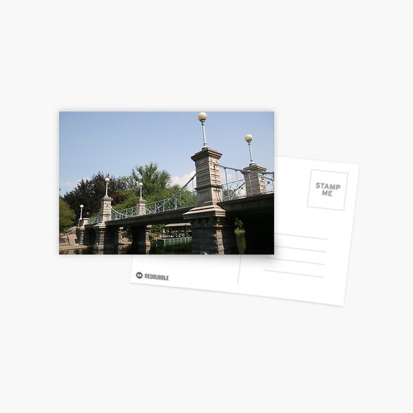 Boston Public Garden Bridge Postcard