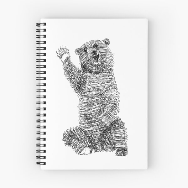 Item preview, waving bear doodle designed and sold by bearly-creative.