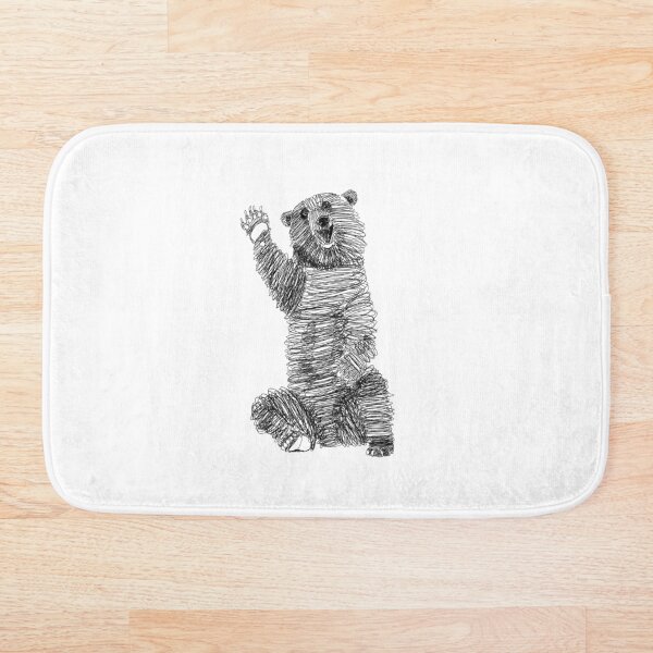 Item preview, waving bear doodle designed and sold by bearly-creative.