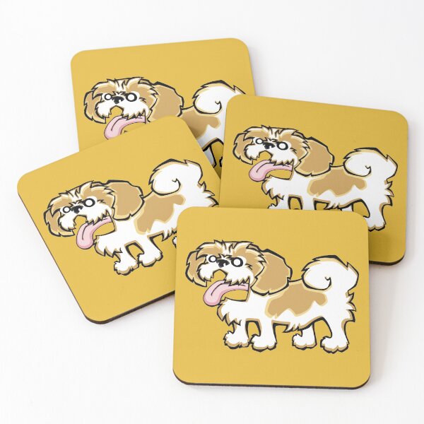Item preview, Shih Tzu - Gold and White (Full Body) YELLOW BG designed and sold by TheChicken.