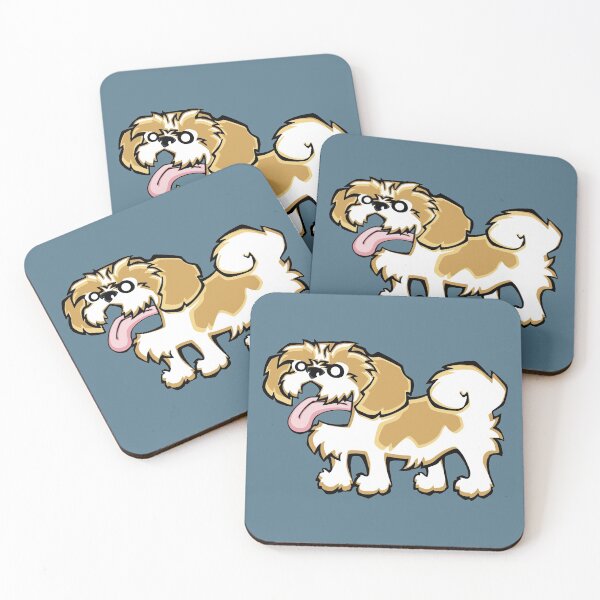 Item preview, Shih Tzu - Gold and White (Full Body) BLUE BG designed and sold by TheChicken.