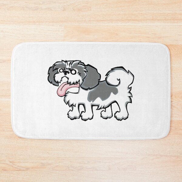 Item preview, Shih Tzu - Grey and White (Full Body) WHITE BG designed and sold by TheChicken.