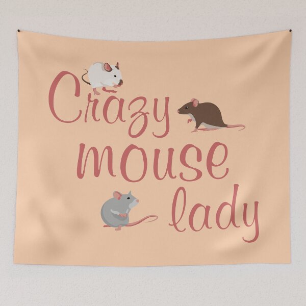 Item preview, Crazy mouse lady designed and sold by RatArt Designs.