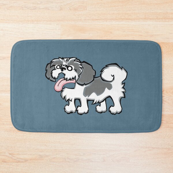 Item preview, Shih Tzu - Grey and White (Full Body) BLUE BG designed and sold by TheChicken.