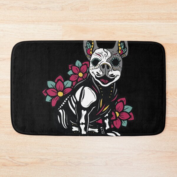 Item preview, Cute skeleton pug with flowers designed and sold by Frergo.
