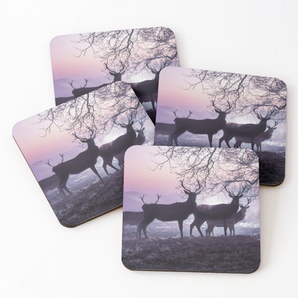 Item preview, Misty Magick Stags on a winter morning designed and sold by Junkyardmax.