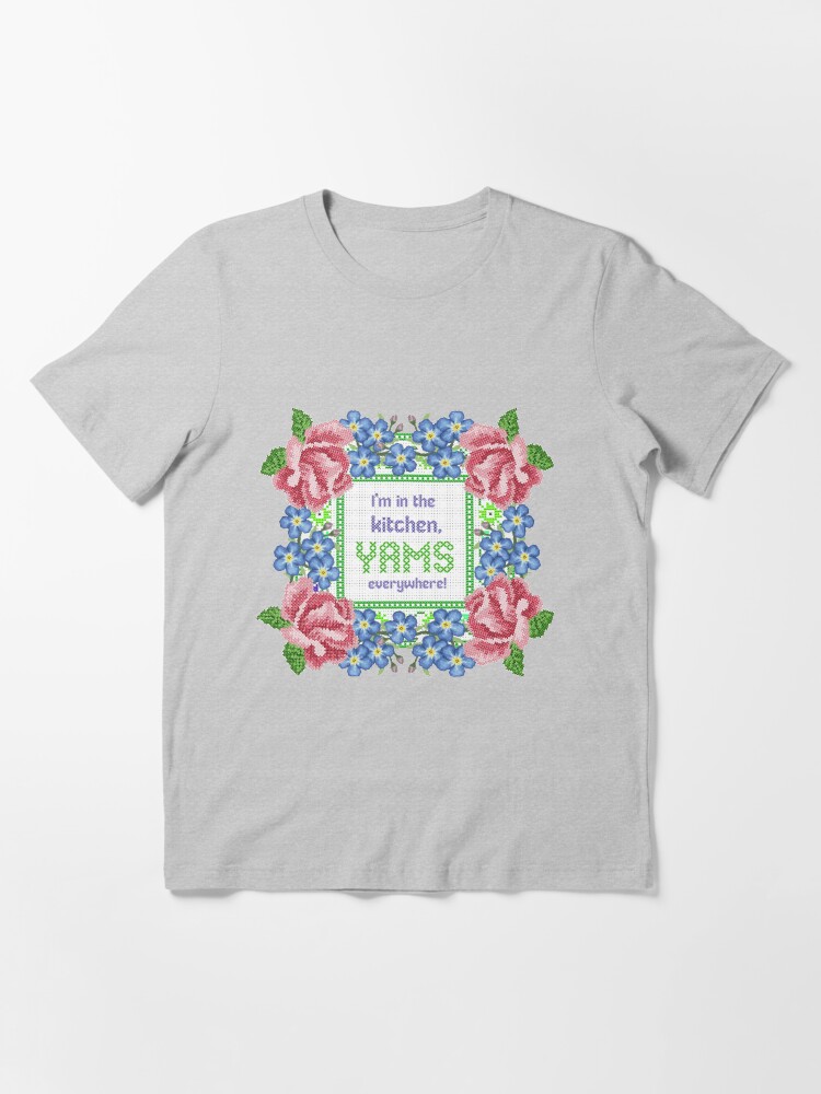 "In the kitchen yams everywhere 2 chainz floral embroidery" Tshirt for