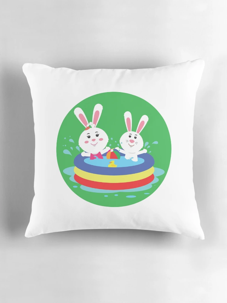 Thumbnail 3 of 4, Pillow, Pool Fun designed and sold by RiaRabbit.