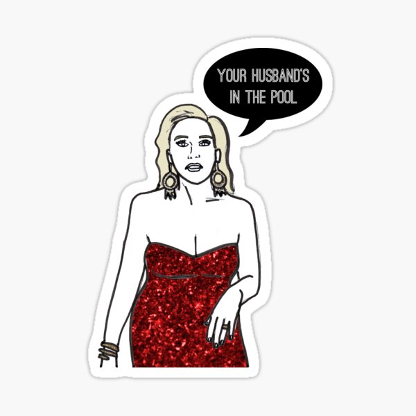 Husband in the pool Sticker