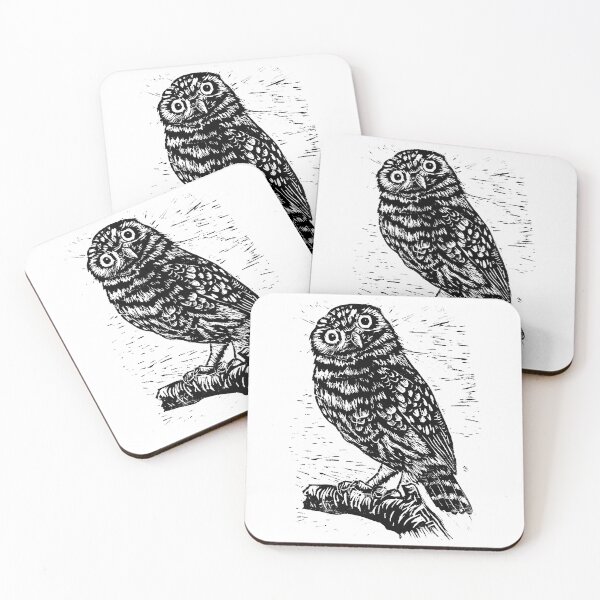 Item preview, Little Owl woodcut designed and sold by Designsupremacy.