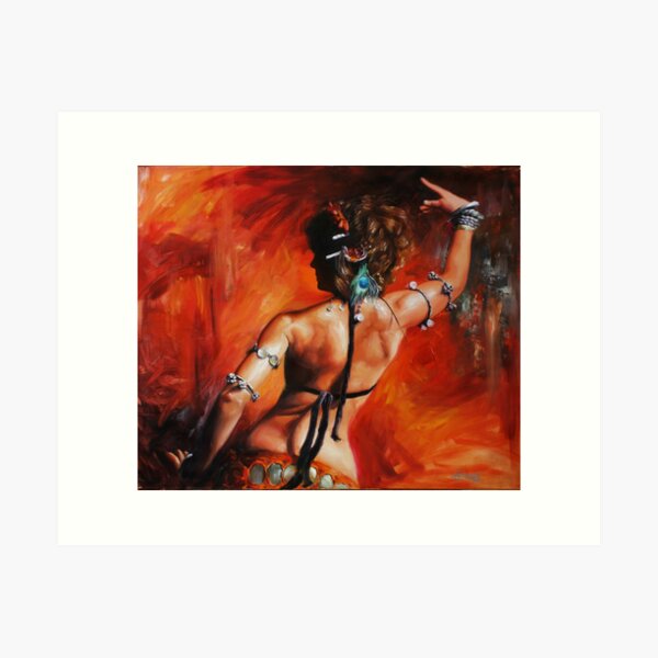 Dancing with Scarlet Art Print