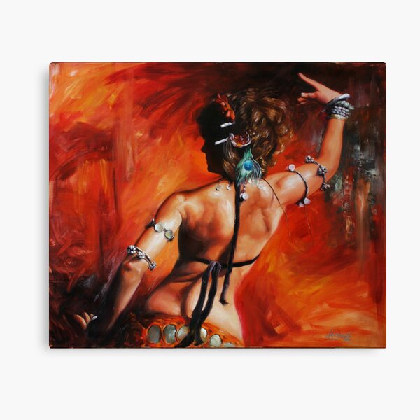 Dancing with Scarlet Canvas Print