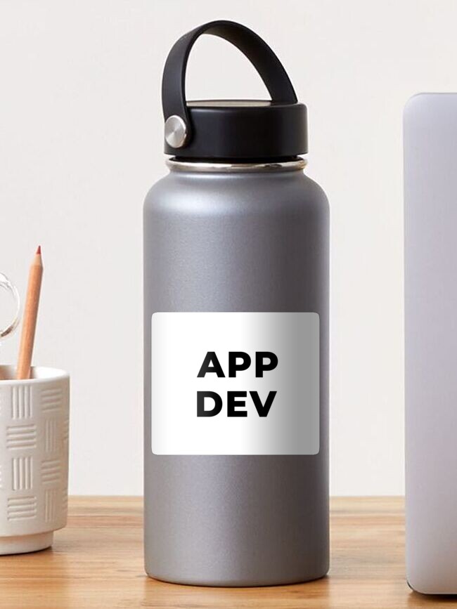 Sticker, App Dev (Inverted) designed and sold by developer-gifts