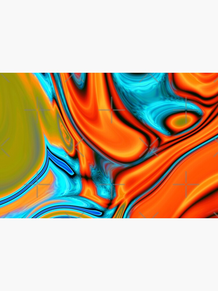 vivid modern Southwest hipster turquoise orange swirls by lfang77