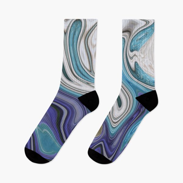 Item preview, nautical summer beach ocean blue swirls designed and sold by LEILA ART SPACE.