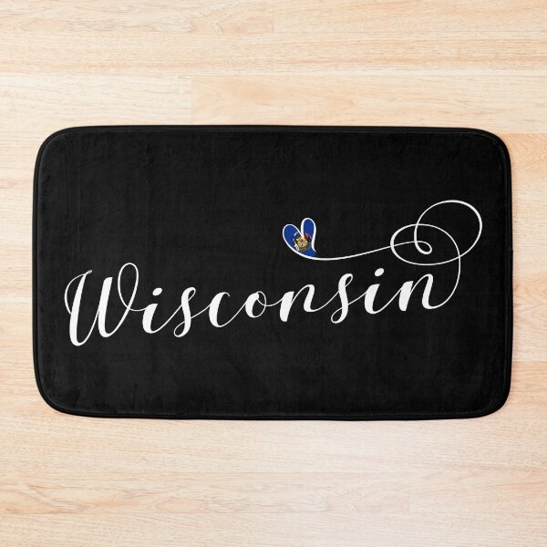 Item preview, Wisconsin State Flag in Heart designed and sold by Celticana.