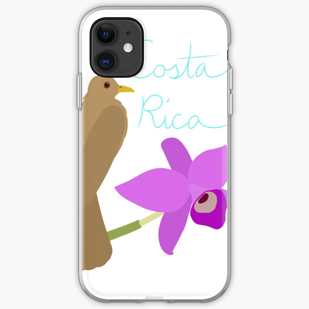 Costa Rica: Guaria Morada and Clay Colored Thrush iPhone Case & Cover