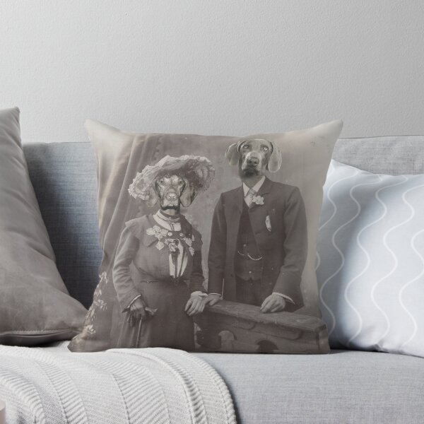 Item preview, Vizla Dog Couple, Funny Anniversary Gift, Victorian Couple, Anthropomorphism  designed and sold by UrbanMenagerie.