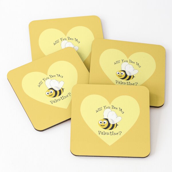 Item preview, Will You bee My Valentine? Yellow Heart designed and sold by Hedgie Designs.