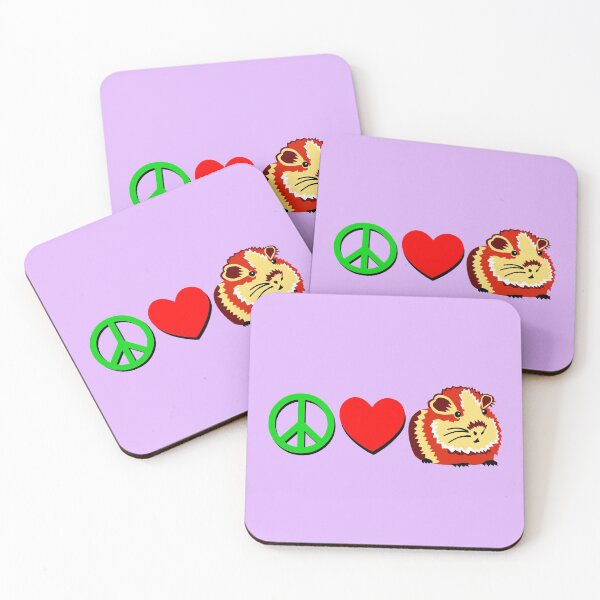 Item preview, PEACE LOVE GUINEA PIG designed and sold by GorillaFarm.