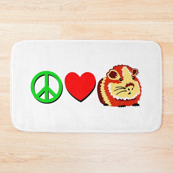 Item preview, PEACE LOVE GUINEA PIG designed and sold by GorillaFarm.