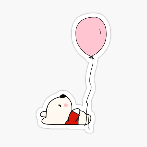 Bear with balloon Sticker