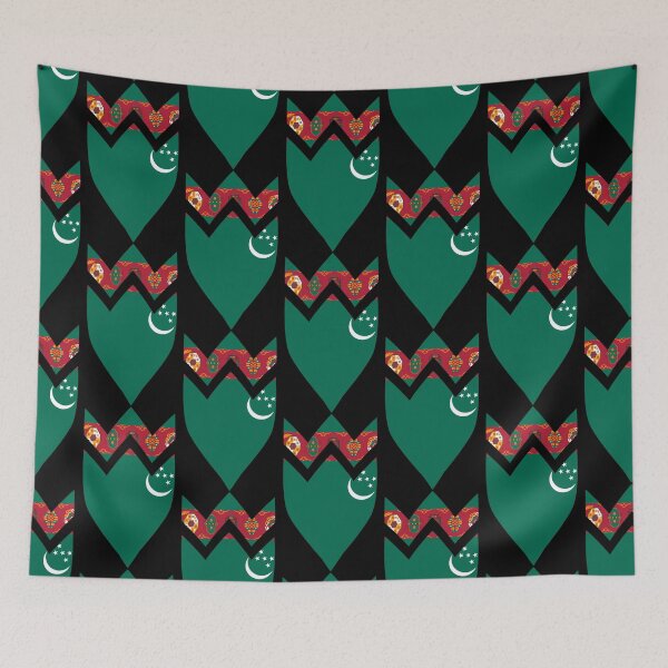 Item preview, Turkmenistan coat of arms flag designed and sold by 1681830934131.
