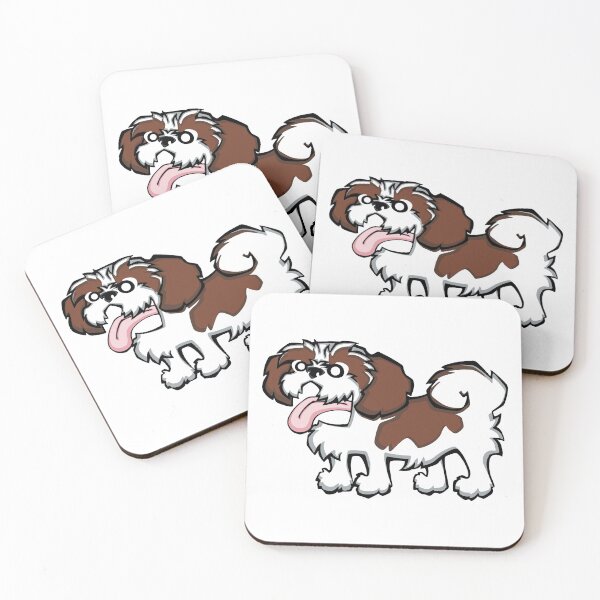 Item preview, Shih Tzu - Red and White (Full Body) WHITE BG designed and sold by TheChicken.