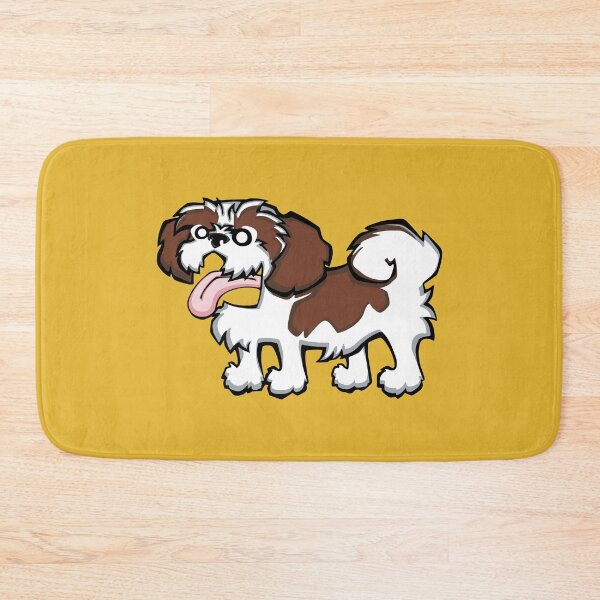 Item preview, Shih Tzu - Red and White (Full Body) YELLOW BG designed and sold by TheChicken.
