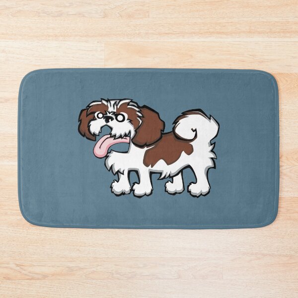 Item preview, Shih Tzu - Red and White (Full Body) BLUE BG designed and sold by TheChicken.