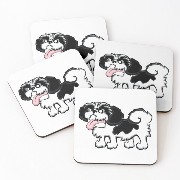 Item preview, Shih Tzu - Black and White (Full Body) WHITE BG designed and sold by TheChicken.