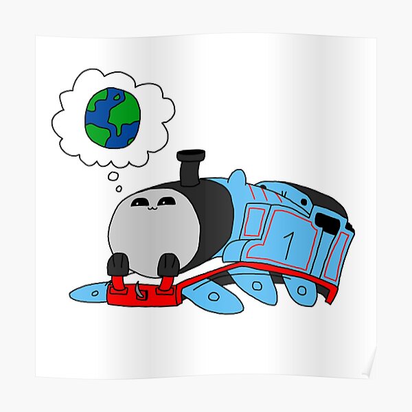 Thomas Train Posters Redbubble - thomas the tank engine says oof roblox