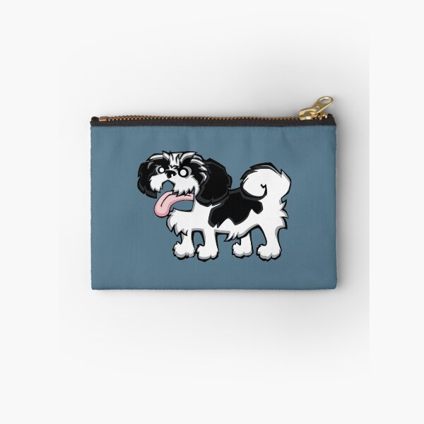 Item preview, Shih Tzu - Black and White (Full Body) BLUE BG designed and sold by TheChicken.