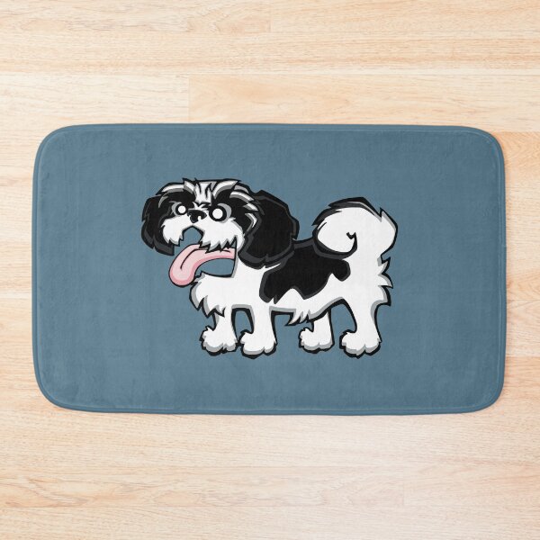 Item preview, Shih Tzu - Black and White (Full Body) BLUE BG designed and sold by TheChicken.