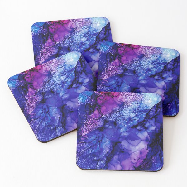 Item preview, Purple Universe: Abstract Alcohol Ink Painting designed and sold by herzart.