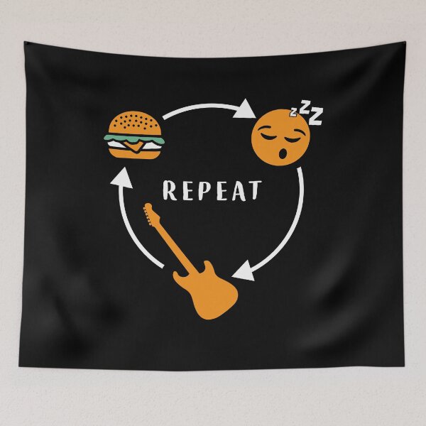 Item preview, Eat Sleep Electric Guitar Repeat Circuit designed and sold by 1681830934131.