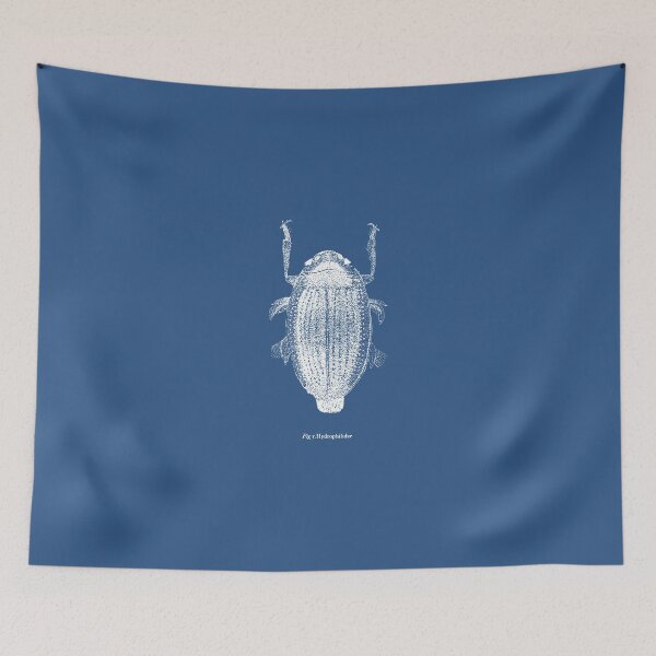 Item preview, Hydrophilidae - Water Beetle Blue print designed and sold by 4personnen.