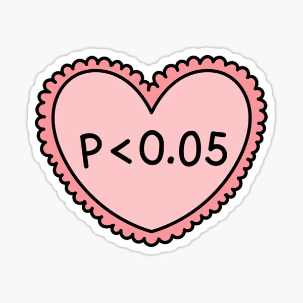 Copy of Statistics research sticker - biostatistics, epidemiology, science, public health, valentine's day, funny Sticker