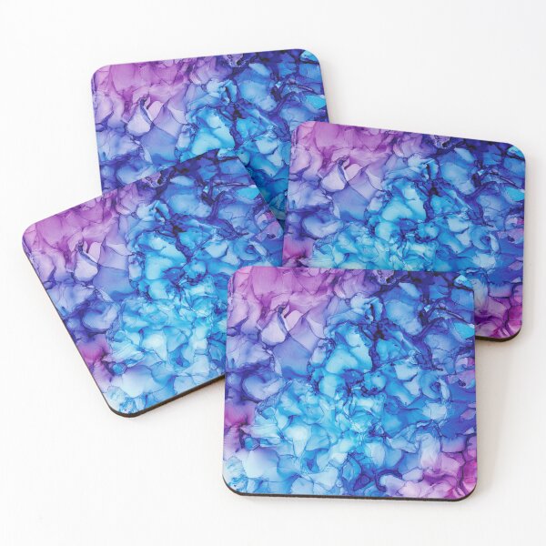 Item preview, Purple Splash: Original Abstract Alcohol Ink Painting designed and sold by herzart.