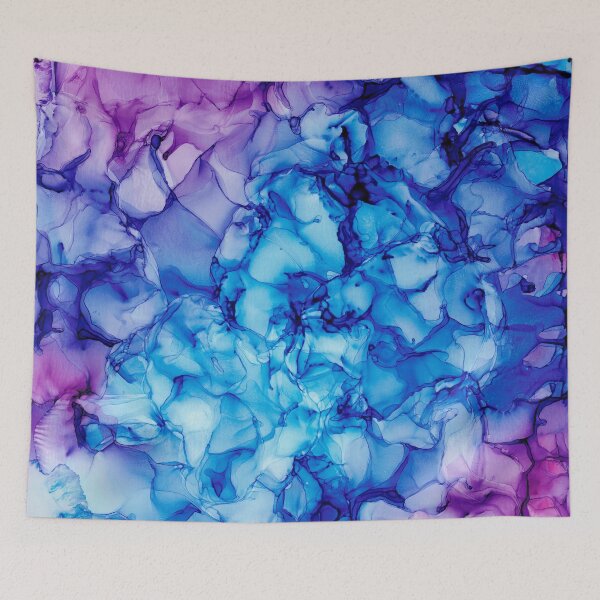Item preview, Purple Splash: Original Abstract Alcohol Ink Painting designed and sold by herzart.